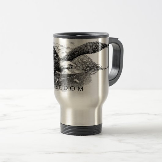 American FREEDOM Coffee Mug Reisebecher (VorderseiteRechts)
