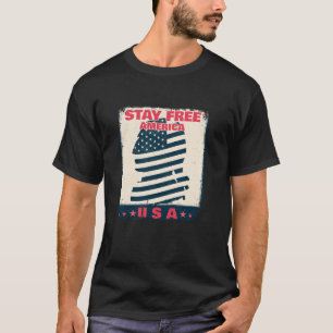 American Freedom Glory Flag Flying America Ind T-Shirt