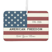 American Freedom Personalized Name Autolufterfrischer (Rückseite)