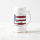 American Freedom Personalized Name Bierglas (VorderseiteRechts)