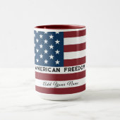 American Freedom Personalized Name Tasse (Zentrum)