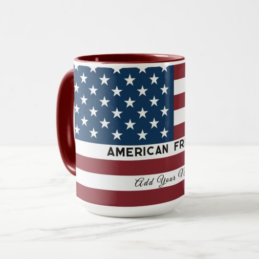 American Freedom Personalized Name Tasse (Vorderseite Links)
