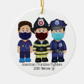 American Frontline Fighters Men Keramik Ornament (Vorne)