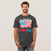 AmeriCan Funny 4. Juli Beer Patriotic USA T-Shirt (Vorne ganz)