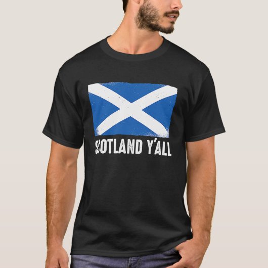 American Funny Scottish Scotland Y'All T-Shirt (Vorderseite)
