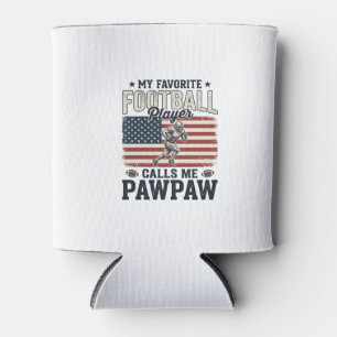 American-Fußball-Papaya-Vintage-Amerikanische-Flag Dosenkühler