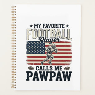 American-Fußball-Papaya-Vintage-Amerikanische-Flag Planer