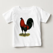 American Game BB Black Red Rooster Baby T-shirt (Vorderseite)