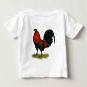American Game BB Black Red Rooster Baby T-shirt (Rückseite)