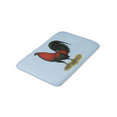 American Game BB Black Red Rooster Badematte (Schrägansicht)