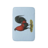 American Game BB Black Red Rooster Badematte (Vorderseite Vertikal)