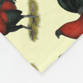American Game BB Black Red Rooster Fleecedecke (Ecke)