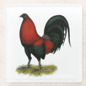 American Game BB Black Red Rooster Glasuntersetzer (Vorderseite)