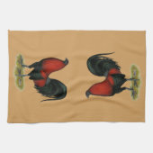 American Game BB Black Red Rooster Handtuch (Horizontal)
