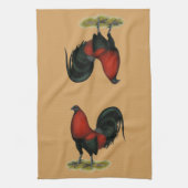 American Game BB Black Red Rooster Handtuch (Vertikal)