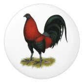 American Game BB Black Red Rooster Keramikknauf (Vorderseite)