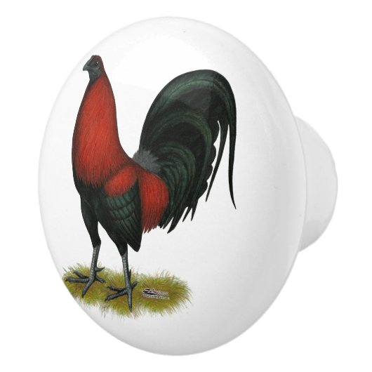 American Game BB Black Red Rooster Keramikknauf (Rechts)