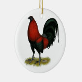 American Game BB Black Red Rooster Keramikornament (Rechts)