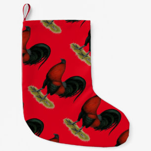 American Game BB Black Red Rooster Kleiner Weihnachtsstrumpf