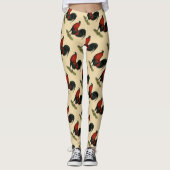 American Game BB Black Red Rooster Leggings (Vorderseite)