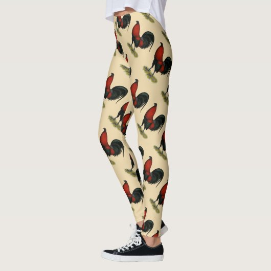 American Game BB Black Red Rooster Leggings (Links)