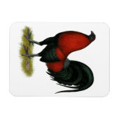 American Game BB Black Red Rooster Magnet (Horizontal)