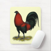 American Game BB Black Red Rooster Mousepad (Mit Mouse)