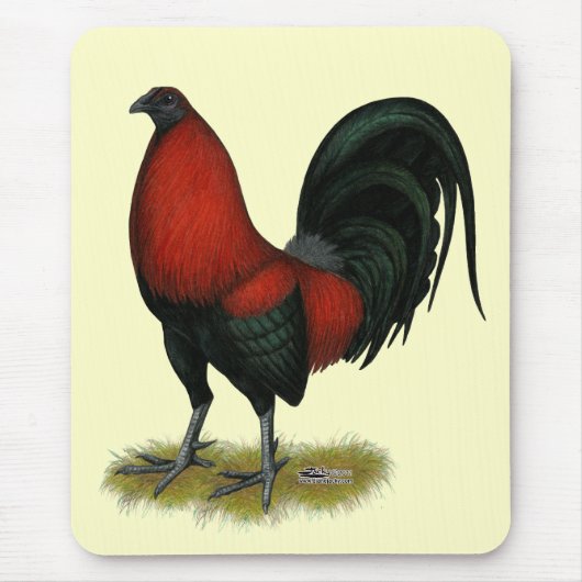 American Game BB Black Red Rooster Mousepad (Vorne)