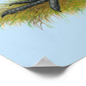 American Game BB Black Red Rooster Poster (Ecke)