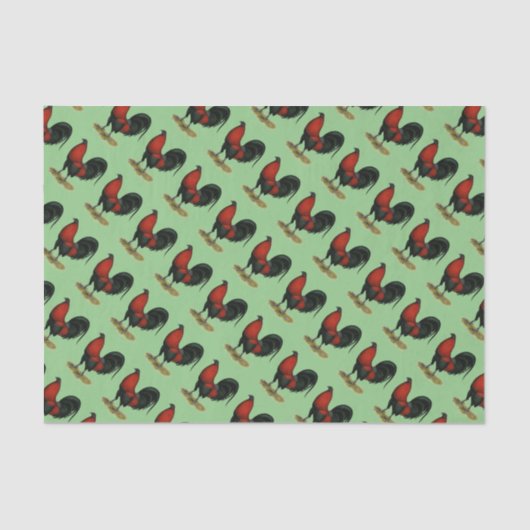 American Game BB Black Red Rooster Seidenpapier (Vorderseite)