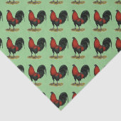 American Game BB Black Red Rooster Seidenpapier (Ausschnitt)