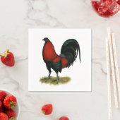 American Game BB Black Red Rooster Serviette (Beispiel)