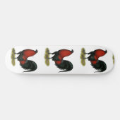 American Game BB Black Red Rooster Skateboard (Horizontal)