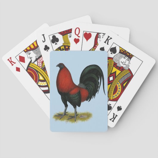 American Game BB Black Red Rooster Spielkarten (Rückseite)