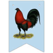 American Game BB Black Red Rooster Wimpelkette (Erste Fahne)