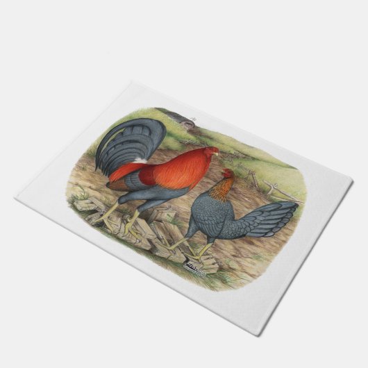 American Game Blue Reds Fußmatte (Schrägansicht)