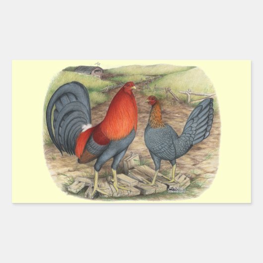 American Game Blue Reds Rechteckiger Aufkleber (Vorderseite)