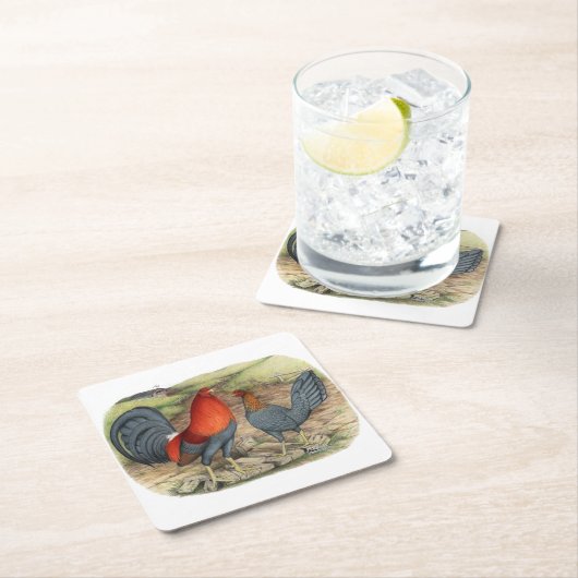 American Game Blue Reds Rechteckiger Pappuntersetzer (Vor Ort)