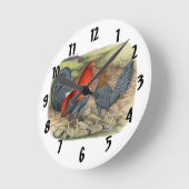 American Game Blue Runs Runde Wanduhr (Winkel)