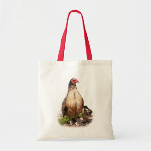 American Game Hen and Baby Chickens Tragetasche