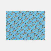 American Game Hen Silver Blue Fleecedecke (Vorderseite (Horizontal))