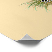 American Game Hen Silver Blue Poster (Ecke)