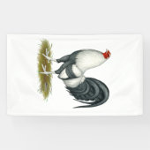 American Game Silver Blue Gamecock Banner (Horizontal)