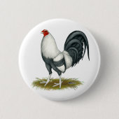 American Game Silver Blue Gamecock Button (Vorderseite)