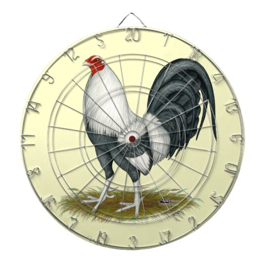 American Game Silver Blue Gamecock Dartscheibe (vorne)
