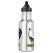 American Game Silver Blue Gamecock Edelstahlflasche (Rechts)