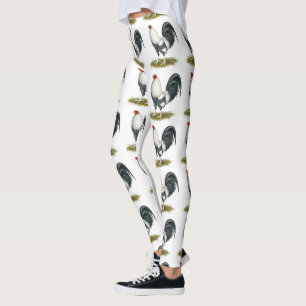 American Game Silver Blue Gamecock Leggings