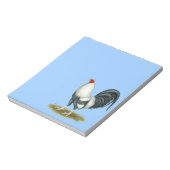 American Game Silver Blue Gamecock Notizblock (Rotiert)