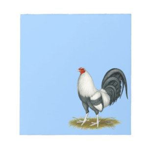 American Game Silver Blue Gamecock Notizblock