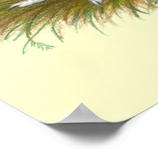 American Game Silver Blue Gamecock Poster (Ecke)